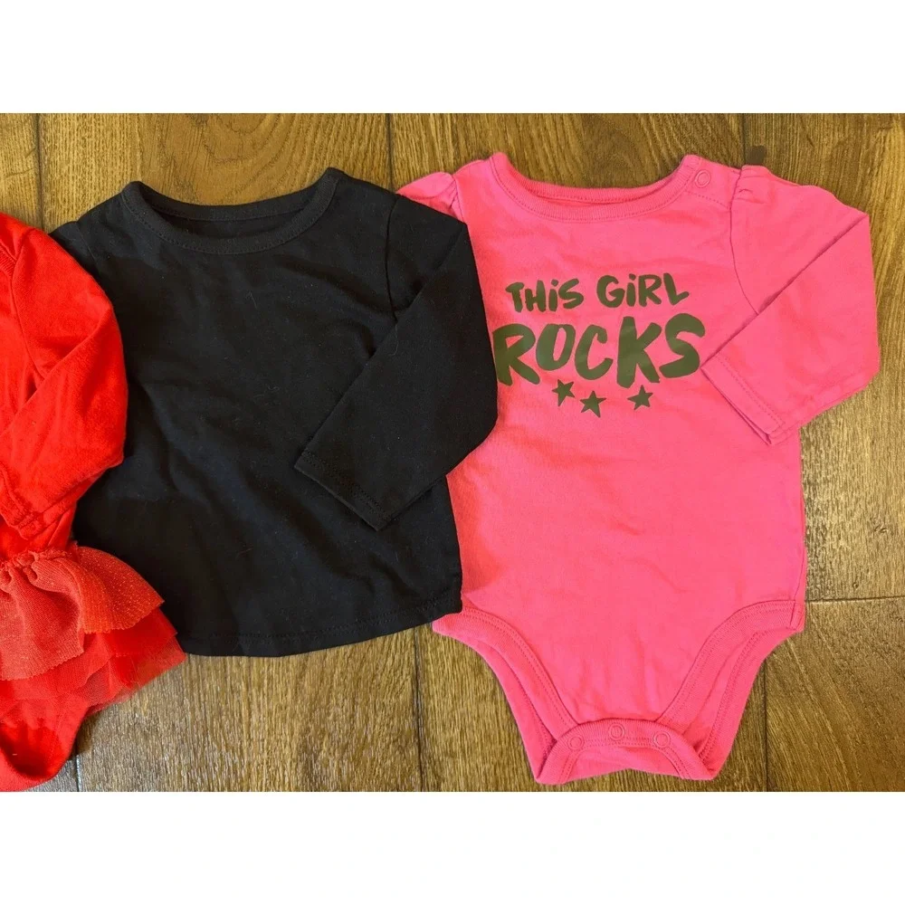 Baby Girl Clothes 0/3 Months Pants Bodysuits Shirts Outfits Long Sleeves‎ Peace